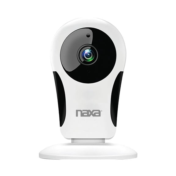 Naxa Electronics NSH-3001 Wi-Fi Smart Camera with 24/7 HD Recording, 105 Viewing Angle, Remote Operation, Video Tuning, Night Vision, Real-Time Activity and Alerts, Time Scheduling, White and Black