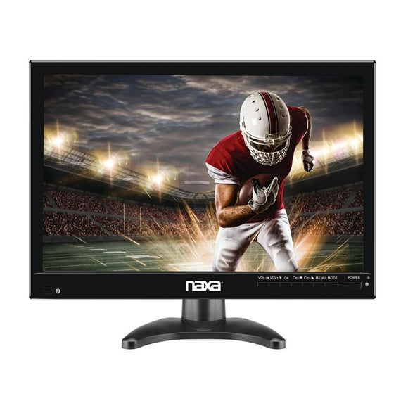 Naxa NT-1400 Portable 14.1" TV and Digital Multimedia Player with Built-in ATSC Tuner for Over-The-Air HD TV, USB Support, Rechargeable Lithium Battery, AC Power, and DC Car Cord, Black