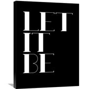 Naxart Studio  'Let It Be Poster Black' Stretched Canvas Wall Art 16 x 12