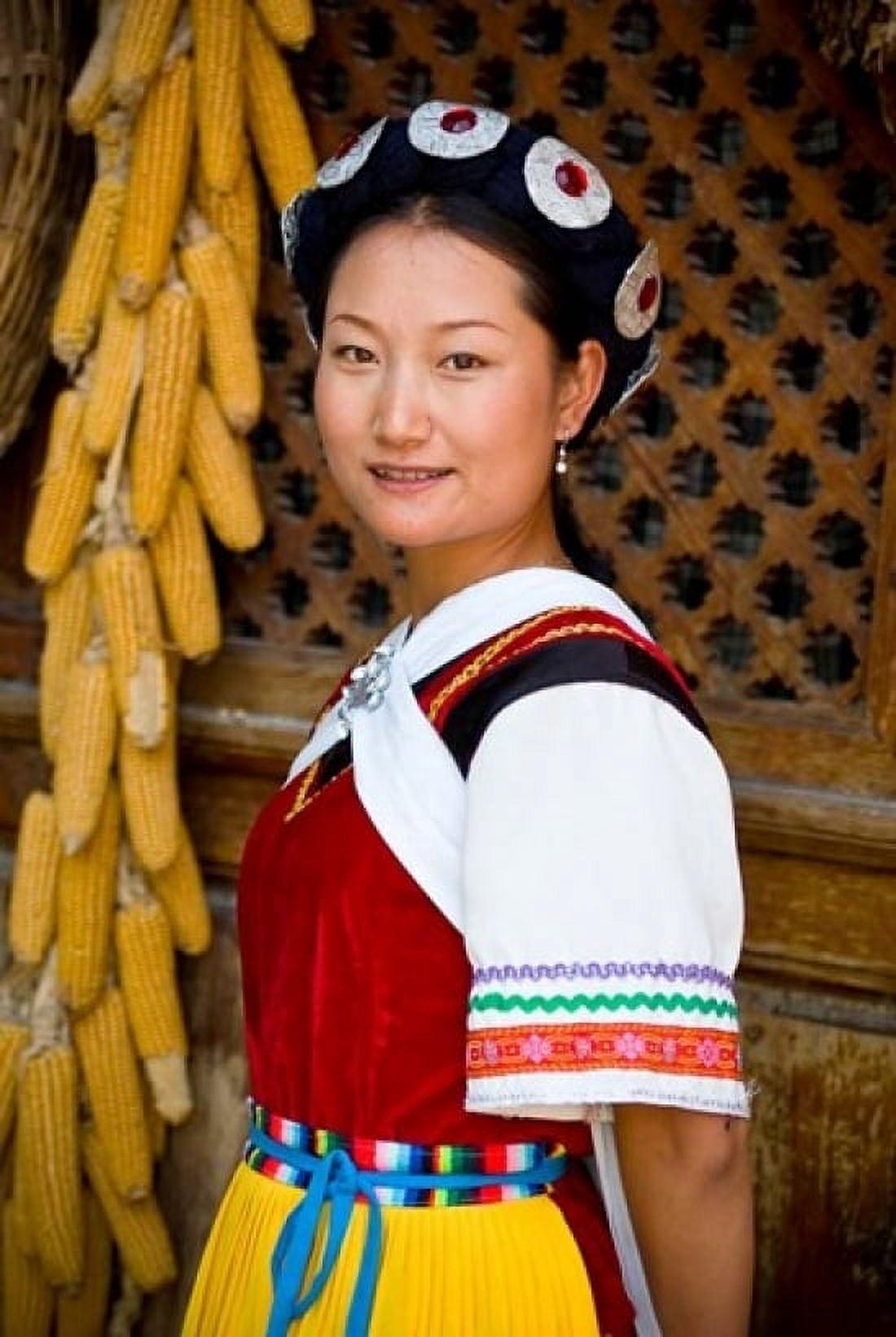 Naxi Minority Woman in Traditional Ethnic Costume China Canvas Art - Charles Crust DanitaDelimont (11 x 17)