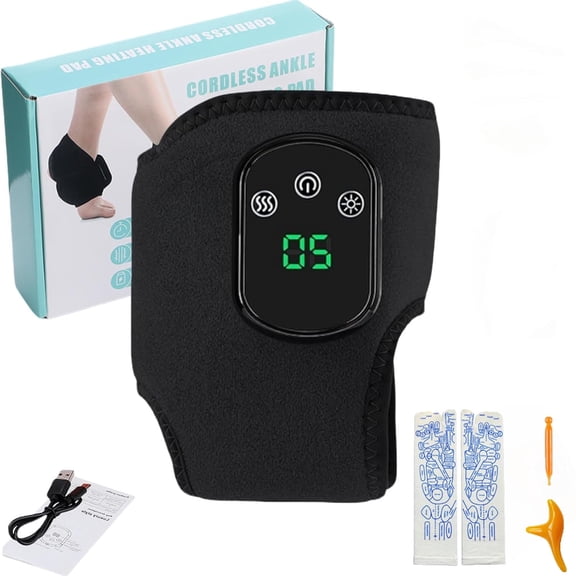 3-in-1 Wireless Foot Massager with Heat and Vibration, 3 Heat Levels, 3 Modes, for Tired Feet and Relaxation at Home or Office