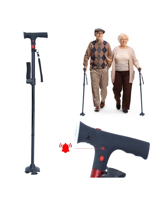 Naxir Stand Secure Walking Cane for Men and Women, Foldable Walking Stick with Handle Grip and Non-Slip, Lightweight Naxir Stand Secure Walking Cane Seniors