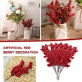 thumbnail image 1 of Naxoaeo 10 Pack Artificial Red Berry Stems Branches,Fake Burgundy Berry Picks Holly Berries for Christmas Tree Xmas Valenintes Wreath Decorations Floral Arrangements Home Holiday DIY Decor, 1 of 9