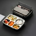 thumbnail image 1 of Naxoaeo Clearance 304 Stainless Steel Bento Box for Adults - Lunch Box Containers with 5 Compartments, Condiment Container & Seal Locks for Work Food Storage - Metal Lunch Box for Adults, Men, Women, 1 of 6
