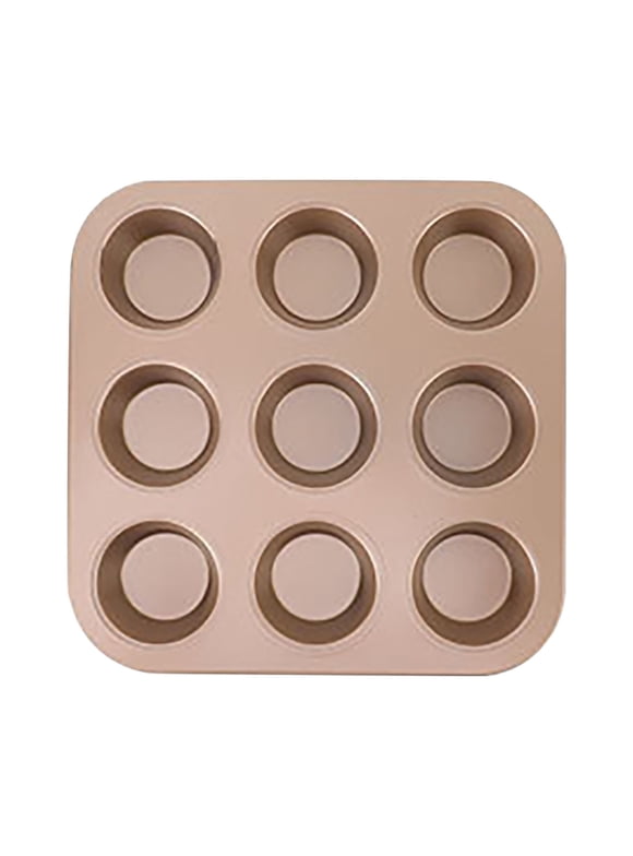 Naxoaeo Clearance 4/6/9/12-Cup Muffin Pan, Nonstick Cupcake Pan Round Muffin Tin for Baking Mini Brownie Egg Tart, Stainless Steel Core & Non Toxic, Easy Release & Clean, Standard Cup Size