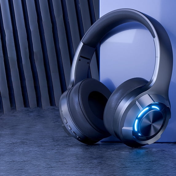 Naxoaeo Active Noise Cancelling Headphones, Wireless Over Ear Bluetooth Headphones, Hi-Res Audio, Deep Bass, Memory Foam Ear Cups, for Travel, Home office