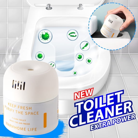 Naxoaeo Clearance Automatic Toilet Bowl Cleaner Tablets,Bathroom Toilet Tank Cleaner,Blue Clean Bubbles,Strong Detergent Ability, Long ,Mild Fresh Pine Scent