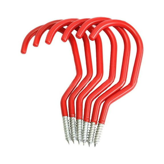 Naxoaeo Bike Hanger Storage Hook Rack, Rubber Coated Heavy Duty Large Screw in Ceiling Hooks for Garage Wall and Ceiling Bicycle Storage, Utility Tool Hanger