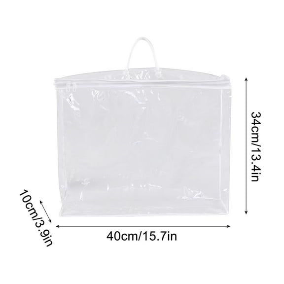 Naxoaeo Clear PVC Zippered Sweater Storage Bags with Zipper Plastic Sheet Organizer and Storage for Clothing Blankets Sheet Linen Bed Pillow Cube Organizer