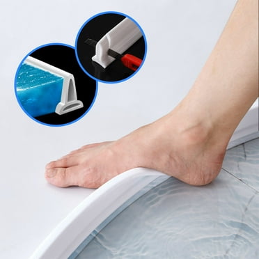 Naxoaeo Collapsible Shower Threshold Water Dam, Silicone Shower Water Stopper Barrier, Ideal for Wheelchair Accessible, Suitable for Accessibility ADA Handicap Showers Bathroom