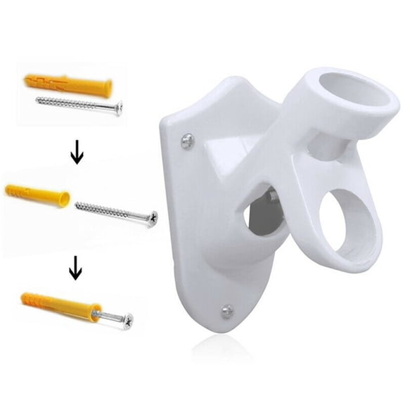 Naxoaeo Clearance Double Flag Pole Bracket Holder, Flag Pole Holder for Outside House Aluminum Alloy Flagpole Wall Mount Bracket Windproof Flag Mounting for Outdoor Memorial Day National Holiday