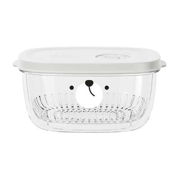 Naxoaeo Fruit Vegetable Produce Storage Saver Containers with Lid & Colander BPA-Free Plastic Fresh Keeper Set Refrigerator Fridge Organizer for Salad Berry Lettuce Food Meat Fish Celery