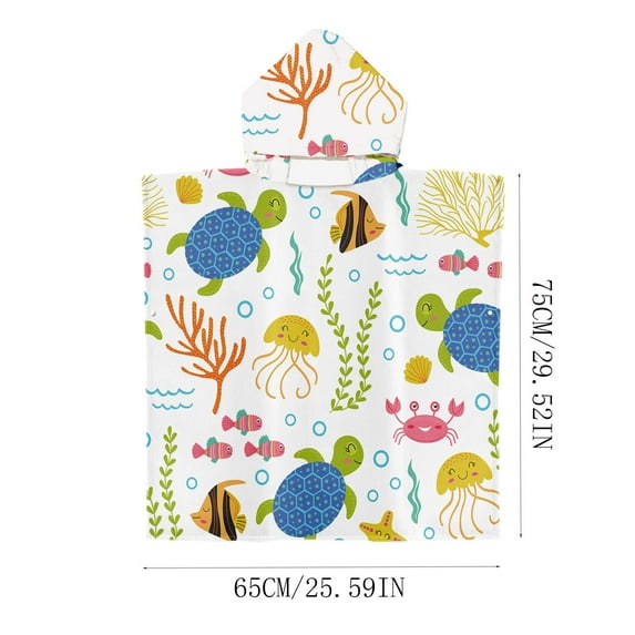 Naxoaeo Hooded Beach Towels for Kids, Oversized (6-12Years) Made from 100% Soft Cotton - Colorful Stripe,Perfect for Swimming | Bathing | Beach | Birthday Gifts