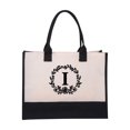 thumbnail image 1 of Naxoaeo Initial Canvas Tote Bag, Personalized Present Bag, Suitable for Wedding, Birthday, Beach, Holiday, is a Great Gift for Women, Mom, Teachers, Friends, Bridesmaids (Letter A-Z ), 1 of 2