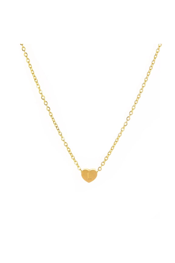 Naxoaeo Initial Necklace for Women,Gold Plated Round Letter Pendant Necklace Capital Monogram Necklace Alphabets from A-Z Figaro Chain Necklace