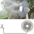 thumbnail image 1 of Naxoaeo Outdoor Fan Mist Cooling System Kit for Patio, Garden Greenhouse Misting Line, 4 Metal Mist Nozzles, Adapter(3/4") Outdoor Mister (black 16inch), 1 of 7