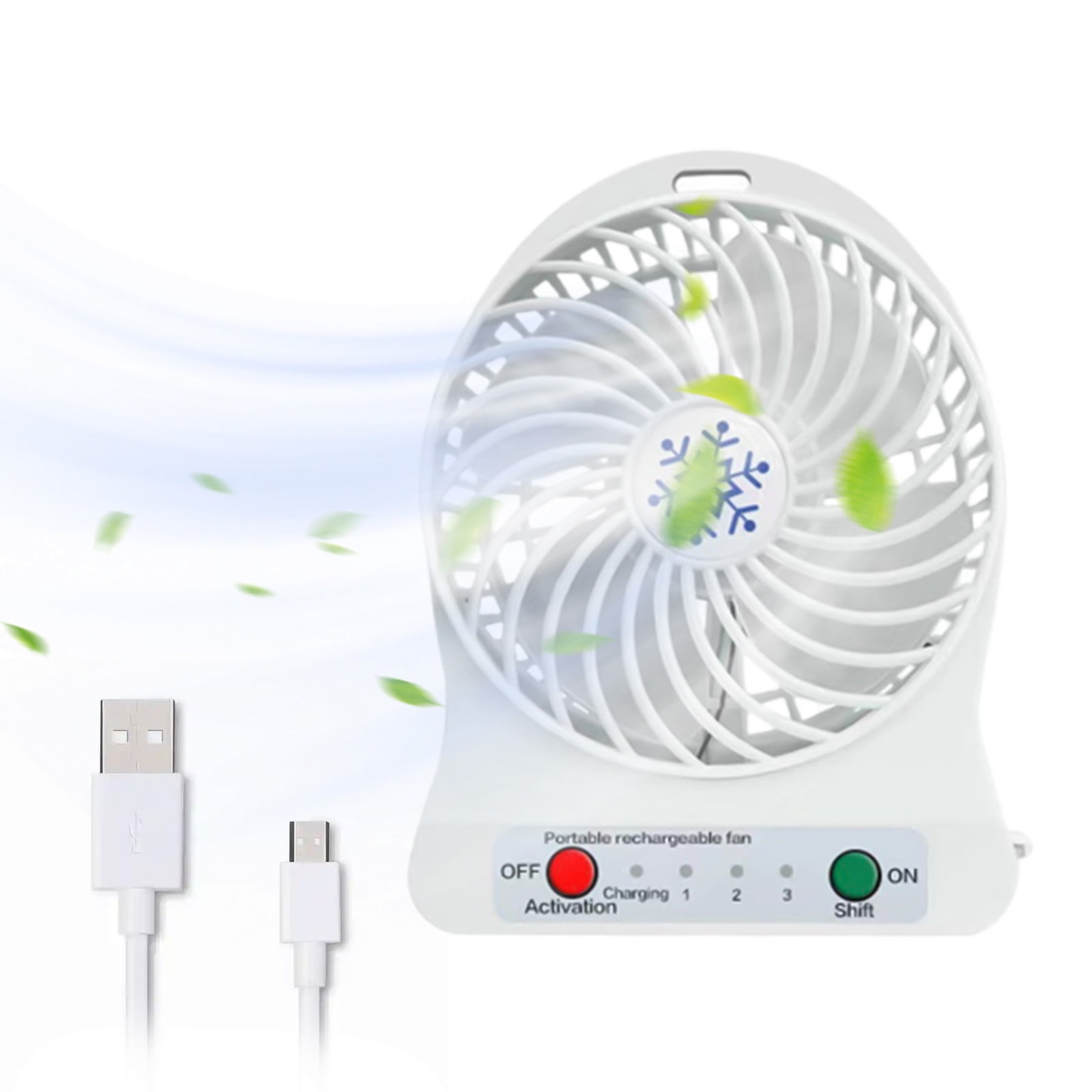 Naxoaeo Clearance Portable Camping Fan with LED Lantern, 1200mAh Rechargeable Outdoor Tent Fan, 360 Head Rotation, 3 Speed and Quiet Battery Operated USB Desk Fan for Indoor Outdoor Travel