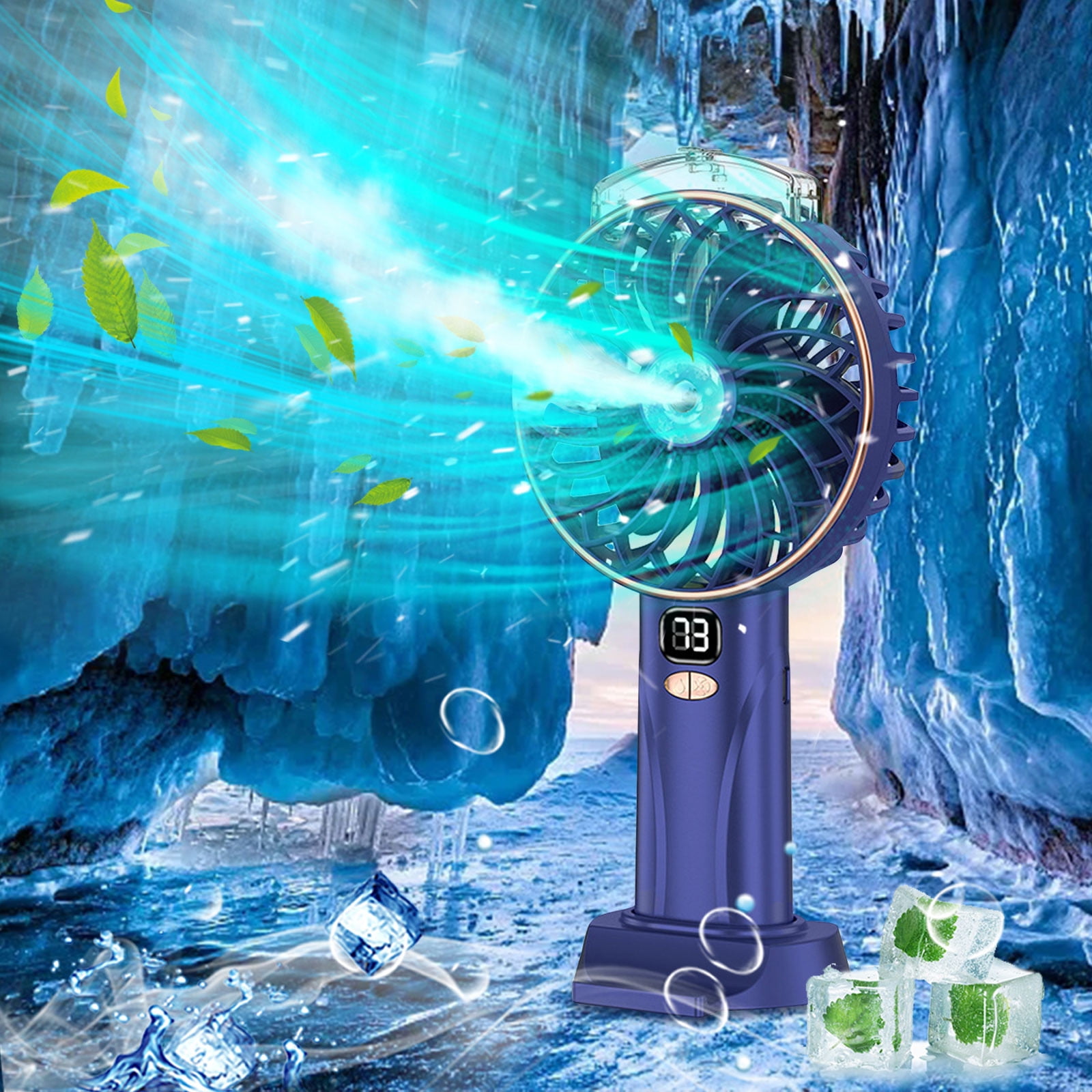 Naxoaeo Clearance Portable Handheld Misting Fan, Rechargeable Personal