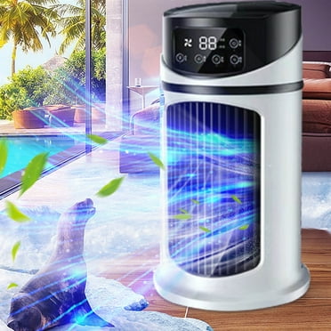 Naxoaeo Portable Ice Fan Air Cooler , 3 In 1 Mist Mini Evaporative Cooling Fan, Timer, Modes for Home office Bedroom Table and Desktop