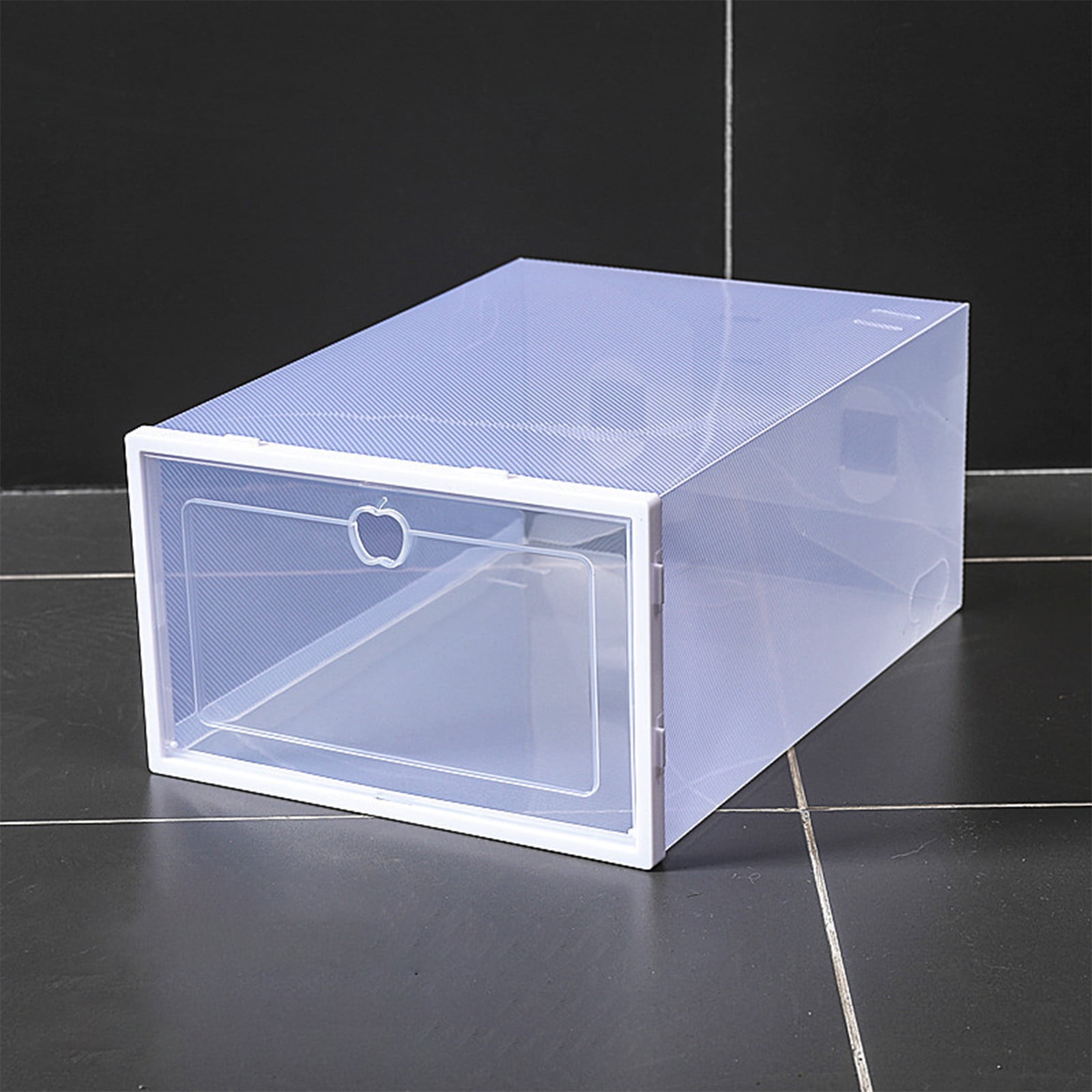 Naxoaeo Clearance Shoe Storage Box Clear Plastic Stackable Shoe