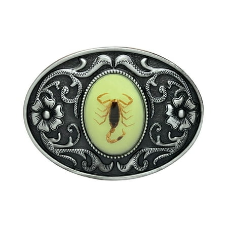 Naxoaeo Vintage American Belt Buckle Men Western Cowboy Luminous Scorpion Tiger eye Black agate Belt Buckles