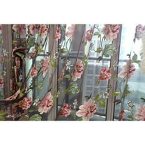 Naxoaeo Willow Voile Curtains Cute Green Sheers Leaf Curtain Tulle Vine Window Curtains Nursery Sheers Ivy Pretty Curtain for Living Room Bedroom Window Door Balcony