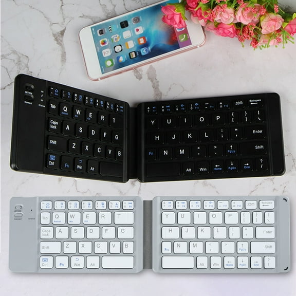 Naxoaeo Wireless Keyboard, Bluetooth Keyboard, Foldable Keyboard, Portable Keyboard with Touch Pad, Travel Keyboard Compatible with Windows iOS android, iPhone and Tablet