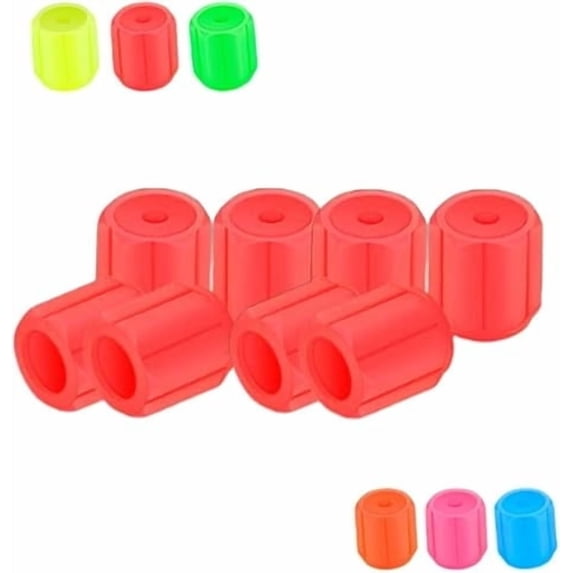 Naxoaeo Glow in the Dark Tire Valve Caps, Luminous Valve Stem Covers, Fluorescent Dust Caps, Waterproof, Easy Install No Tools, for Car Truck SUV Motorcycle Bike, 4 Pack, Gift for Auto