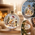 thumbnail image 1 of Naxoaeo Glowing Christmas Story Ornament, Light-Up Mini Scene with Warm LED, Hanging Tree Decor Ball, Festive Keepsake for Holiday Home, 1 of 7