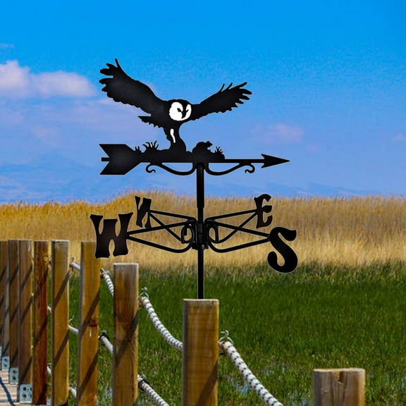 Naxoaeo Iron Wind Vane Roof - Retro Metal Weather Vane for Wind Direction - Heavy Duty Rust-Resistant Outdoor Decor - Perfect for Garden, Patio, Barn, Farm, Backyard - Decorative & Functional