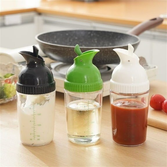 Naxoaeo Leak-Proof Multifunctional Kitchen Squeeze Bottle, Oil & Soy Sauce Dispenser, Airtight Salad Dressing Container, Ketchup & Condiment Bottle for Sauces, Space Saving, Gift