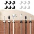 thumbnail image 1 of Naxoaeo Magnetic Cable Organizer, 6 Pack Adhesive Cord Management Clips, Desktop & Wall Mounted Cable Holder for Data Cables Headphones, No-Drill Punch-Free, Space Saving, Home Office Gift, 1 of 7