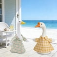 thumbnail image 1 of Naxoaeo Porch Goose Clothes, 23 Inch Lawn Goose Outfit, Fabric Costume, Outdoor Garden Decoration for Cement Goose, Holiday Yard Accessory, 1 of 7