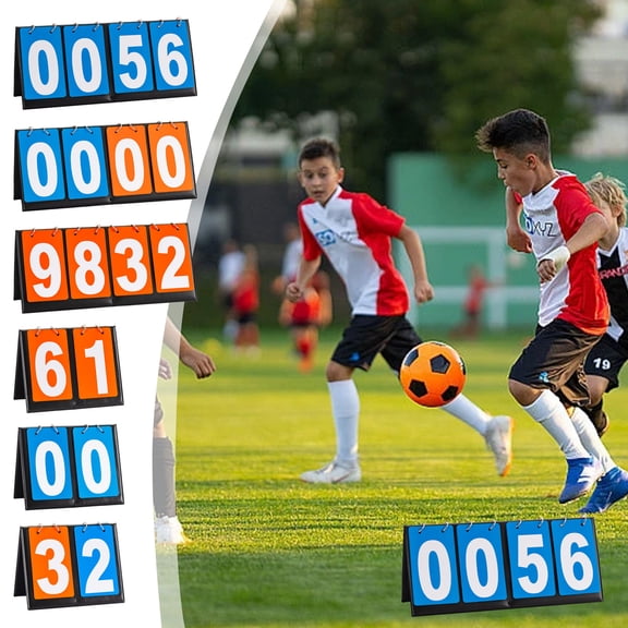 Naxoaeo Portable Flip Scoreboard, 2 Digit Waterproof PU Leather Scoreboard for Basketball, Badminton, Table Tennis, Baseball, Indoor Outdoor Sports, Competition Scoring Board with Large Display