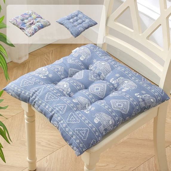 Naxoaeo Square Chair Seat Cushion, 16x16 inch Thickened Dining Chair Pad, Fabric Washable Breathable, Indoor Outdoor Cushion for Kitchen Garden Patio