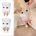 thumbnail image 1 of Naxoaeo Transparent Plastic Trash Can, Clear Waste Bin with Cute Eye & Foot Design, Wide Opening Garbage Container for Bathroom Kitchen Office, Durable Home Organization, Housewarming Gift, 1 of 8