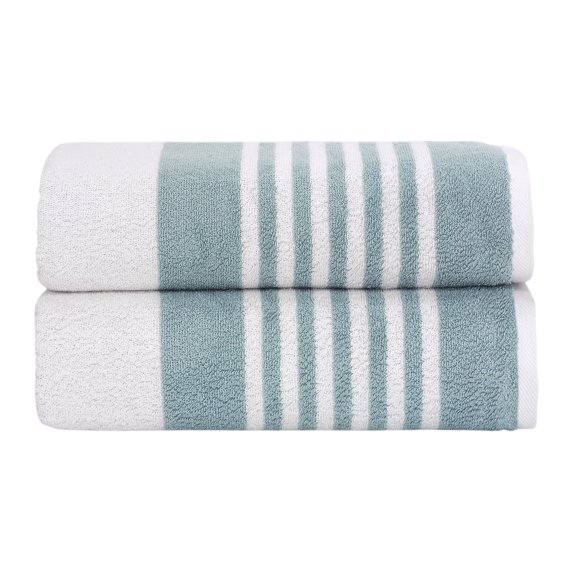 Naxos 2 Piece Striped Turkish Bath Towels