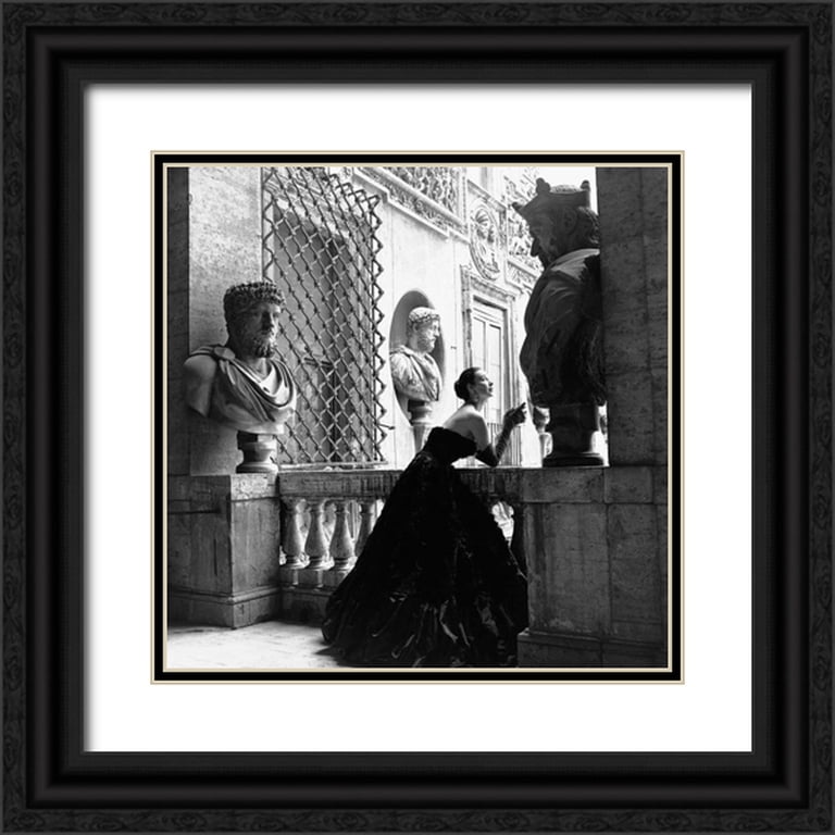 evening dress framed Beautiful Elegant Woman In Luxury Evening Dress Canvas Wall Art