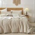 thumbnail image 1 of Nayoroom Farmhouse 3-Piece Beige Duvet Bedding Sets, Queen, 1 of 4