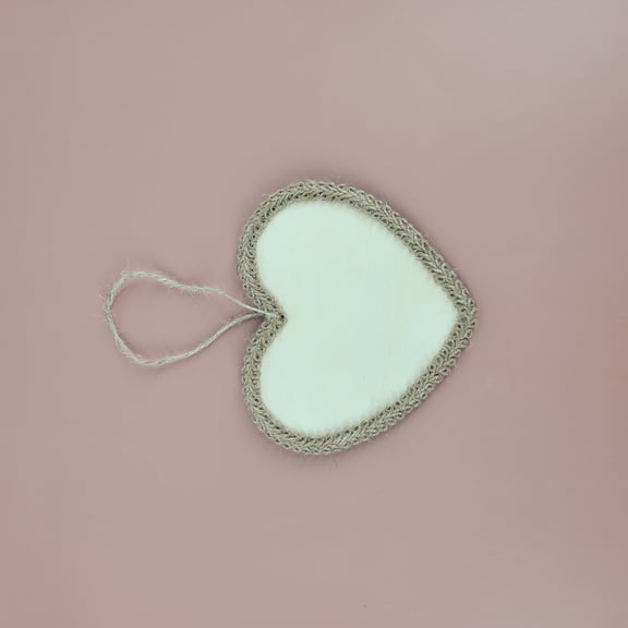 Nayouzen Heart-Shaped Hanging Wooden Signboard - Rustic Love Welcome Plaque with Jute Rope for Home Decor