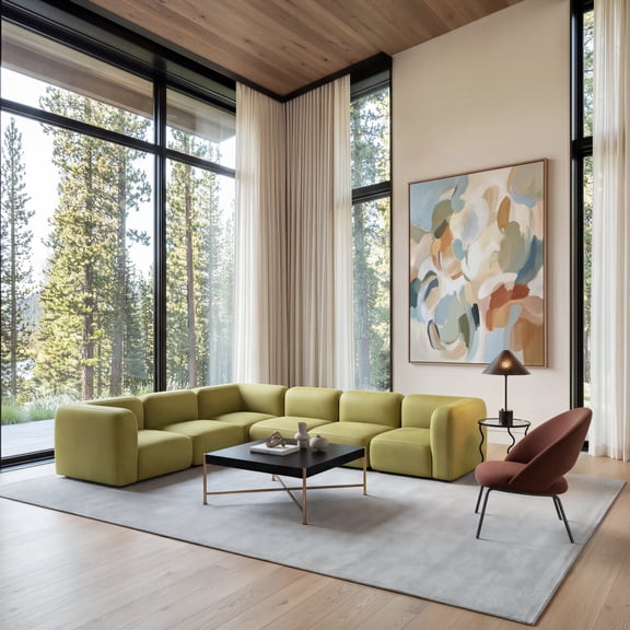 Nazaire Coffee Table Black Coffee Table, Modern Style, Painted Fir Wood square shape tabletop, Fir Wood, Indoor Living