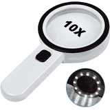 Nazano 3X 45X LED Illuminated Magnifier, Lightweight, Ideal for Reading ...