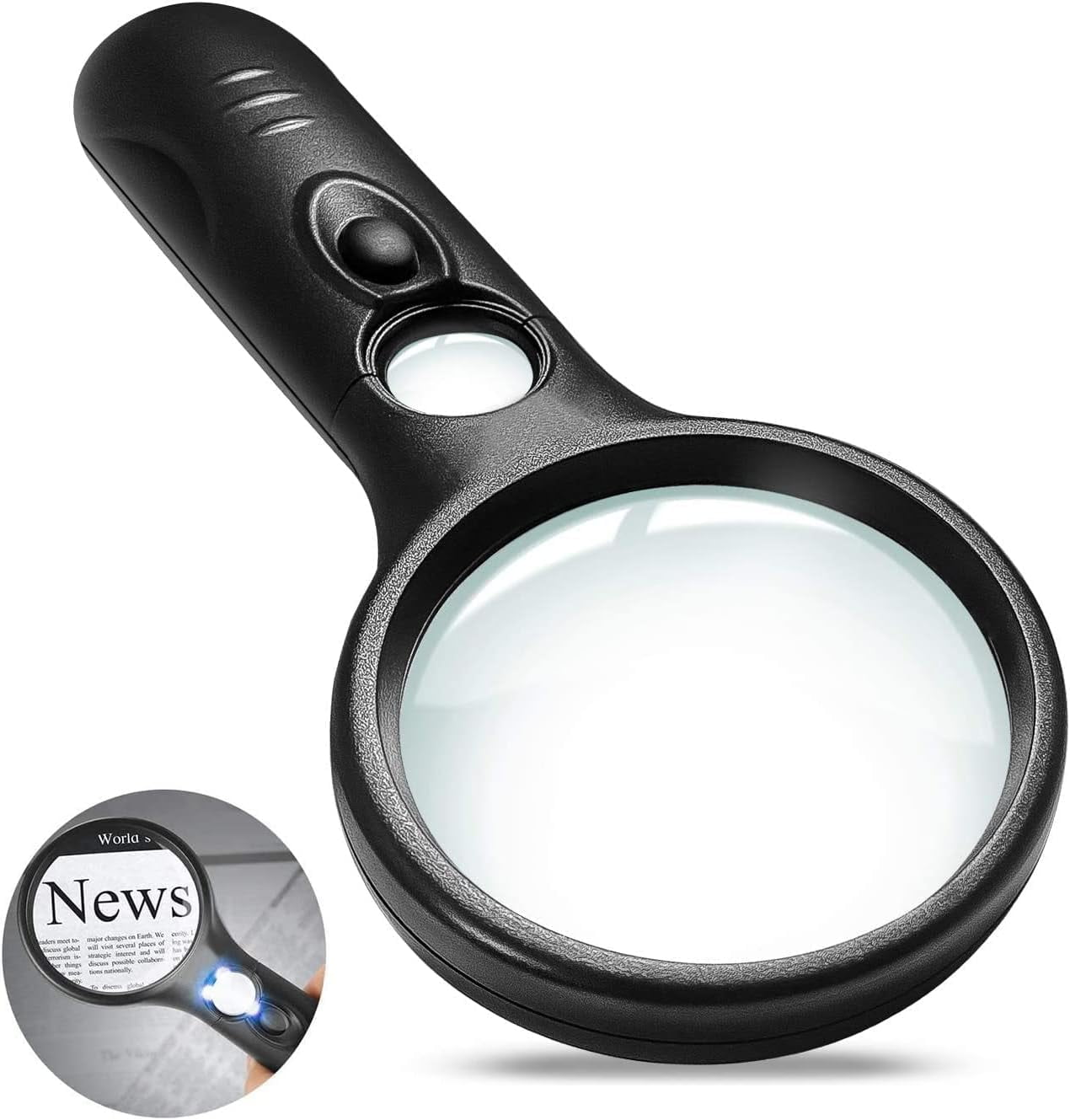 MAGICLULU Magnifier Magnifying Glass with Light Observation Lens Magnifying  Glasses Hand Reading Magnifying Glass Large Magnifying Lens Children