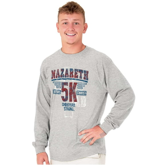 Nazareth Jesus Christ 5K AD Birth Plus Size Long Sleeve Graphic Tee Shirt Brisco Brands 3X