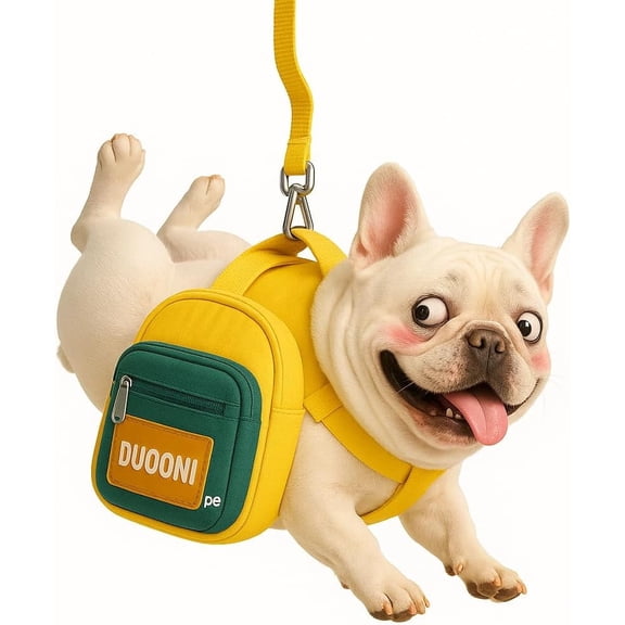 Nazarian Dog Backpack Harness with Leash - For Medium to Large Dogs - Adjustable Straps