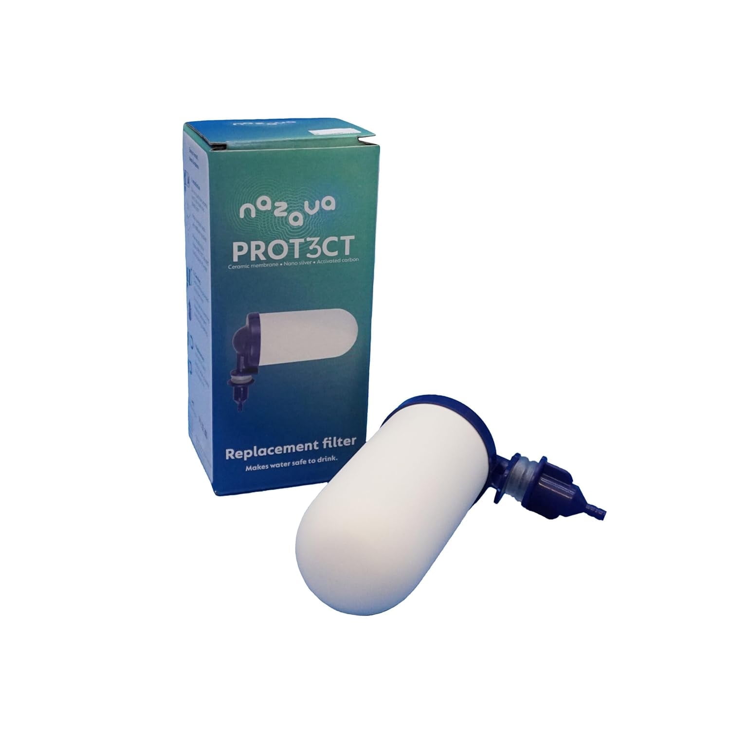 Nazava PROT3CT Replacement Water Filter Cartridge: Alternative to Berkey Water Filter Replacement Cartridge - Adapts to Other Countertop Water Filter Systems, Powerful Protection, Lasts for 7,000L.