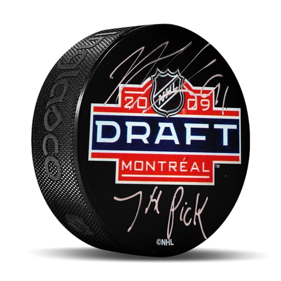 Nazem Kadri Signed 2015 NHL Entry Draft Puck with "7th Pick" Inscribed Toronto Maple Leafs Officially Licensed NHL/NHLPA Authentic Hand-Signed Autograph by Frameworth Sports Marketing