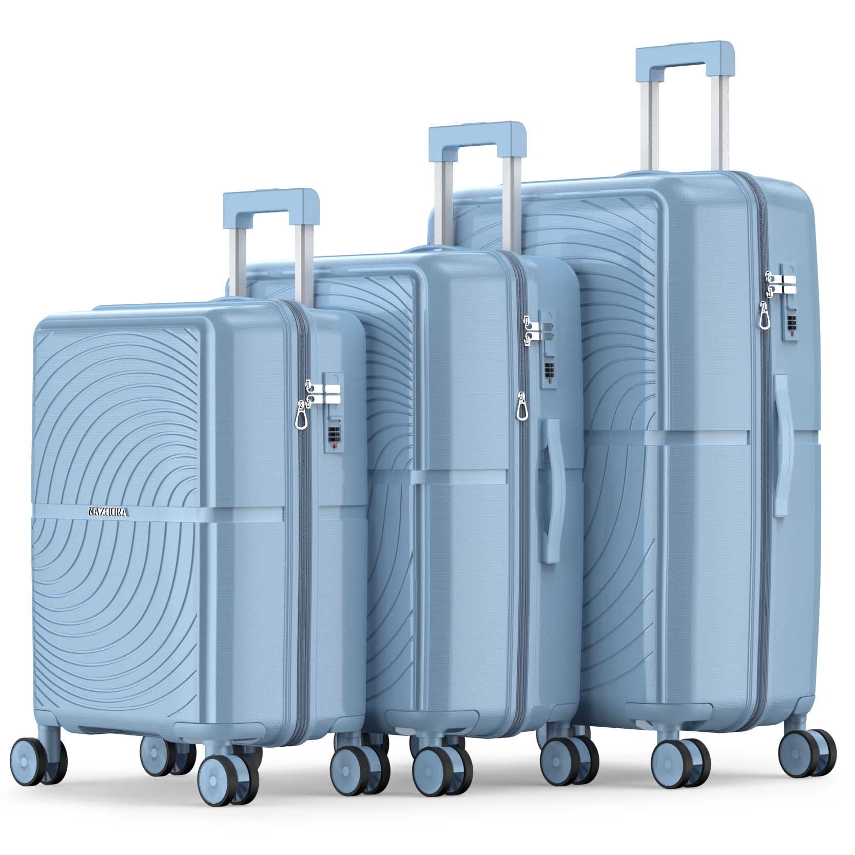 ちぇ Have a Seatmacaron ,big into 3個セット Nazhura Hard Shell Luggage Set, 3-Piece Hardside Suitcase