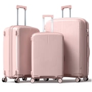 Nazhura Luggage Set, 3-Piece Hardside Suitcase Set, 20-inch Carry On, 24-inch, 28-inch Luggage Oliver Green