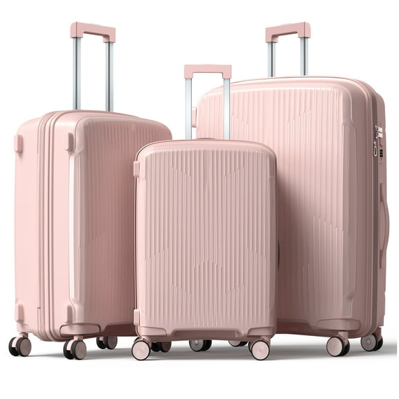 Nazhura Luggage Set, 3-Piece Hardside Suitcase Set, 20-inch Carry On, 24-inch, 28-inch Luggage Oliver Green